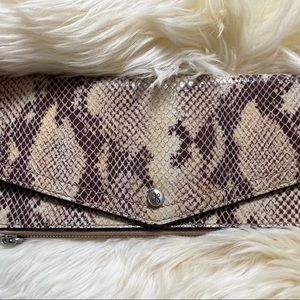Hobo Esprit Snake Print Leather Wallet